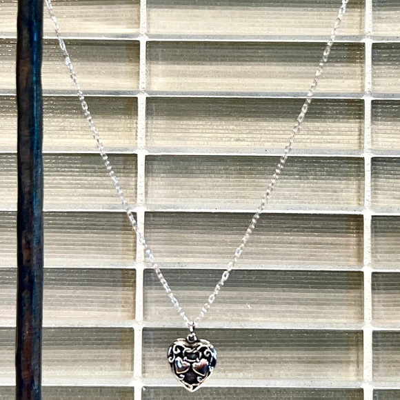 Vintage Highly Collectible Walter Lampl Sterling Heart Charm Necklace - Picture 11 of 12